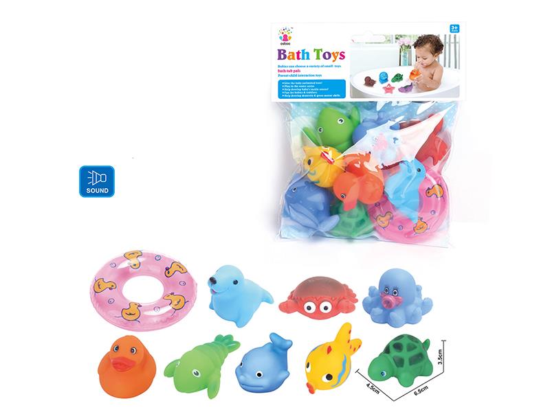 Cute Animals Kids Bath Toy Set