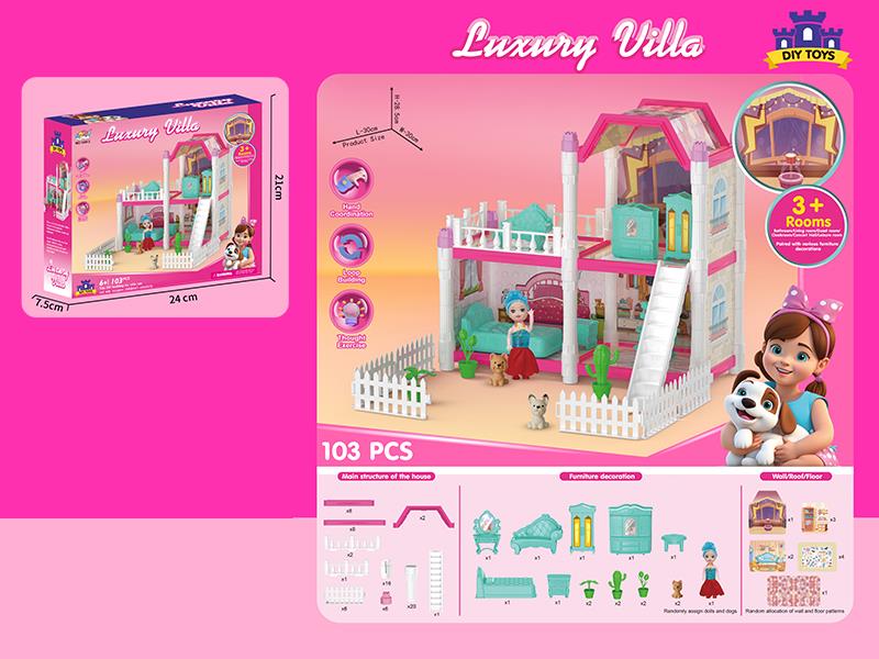 DIY Mini Villa(3 Rooms)103pcs