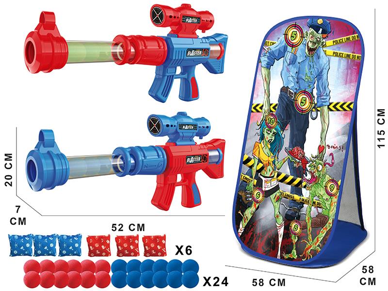 Bean Bag Throwing Air Guns Zombie Shooting Target Set