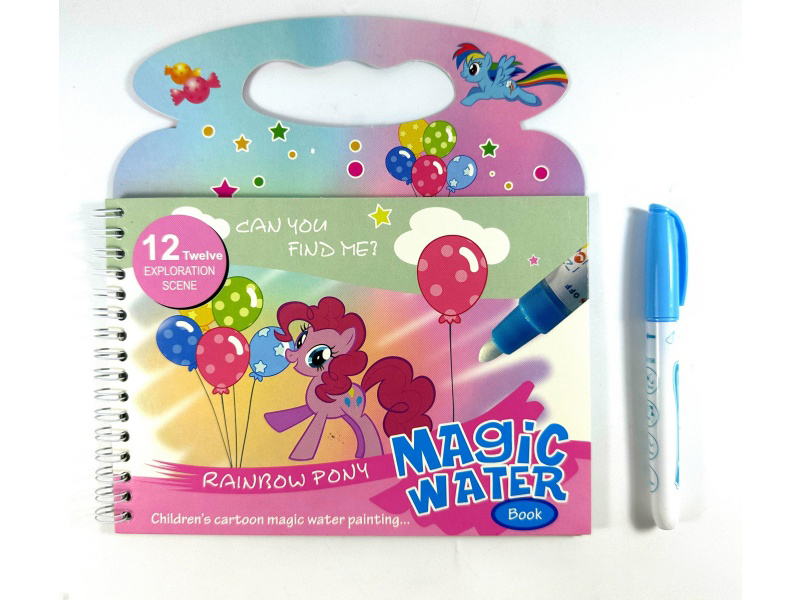 Magical Hand-Held Watercolor Painting Book - Little Horse (With Pen)