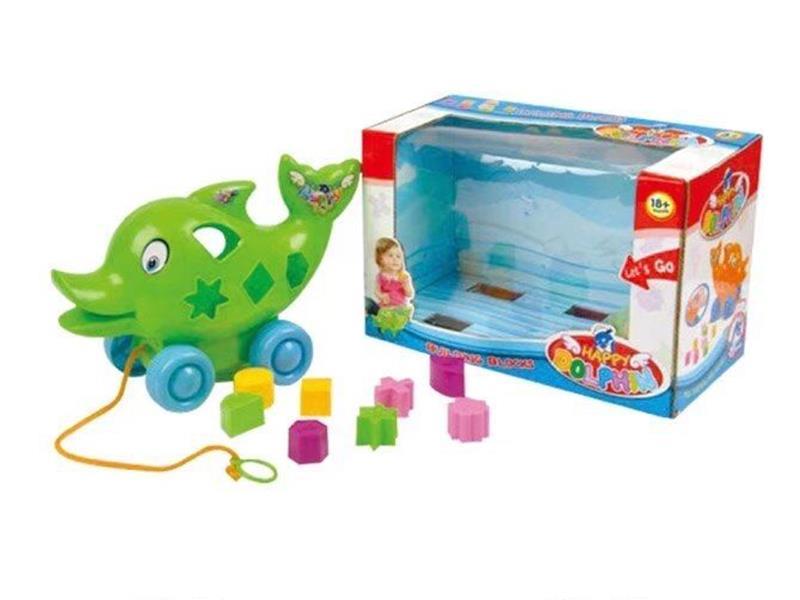 Pull Toy Dolphin Building Blocks
