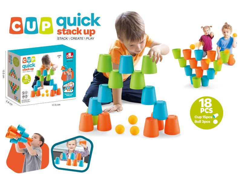 3-In-1 Building Block Throwing Ball Speed Stacking Cup