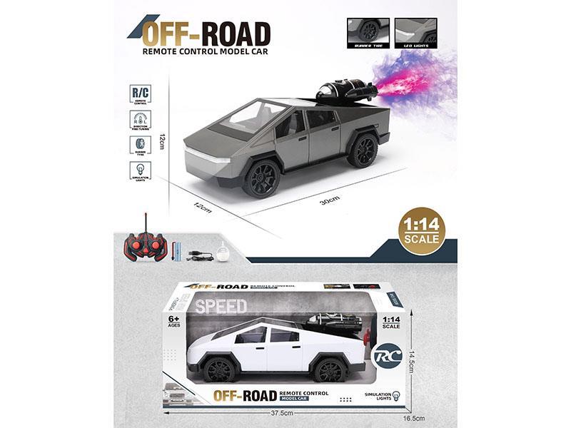 Wutong 1:1-4 Tesla Cyberpickup Remote Control With Lights And Spray