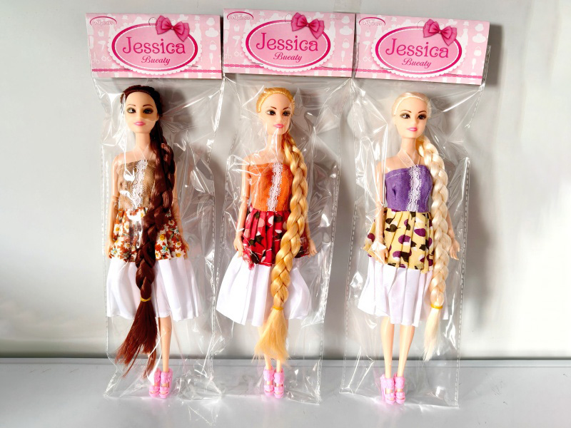 11-Inch 9-Joint Long-Haired Barbie Doll With Big Feet