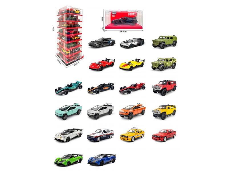1:32 Pull Back Alloy Car Model With Sound And Light