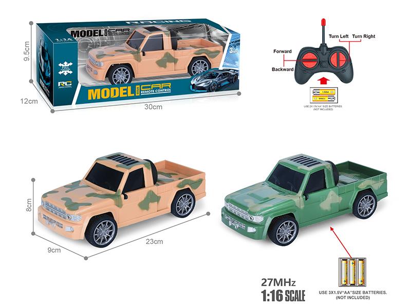 27Mhz 1:16 4-Channel Remote Control Camouflage Pickup Truck(Not Included Batteries)