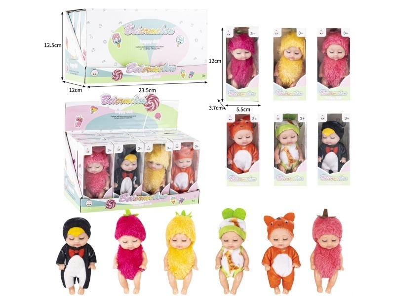 4-Inch Solid Sleeping Dolls (12-Piece Set)