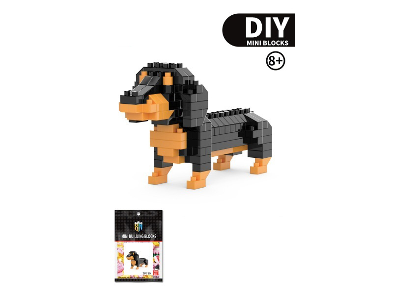 148 PCS Of Dachshun-Themed Building Blocks