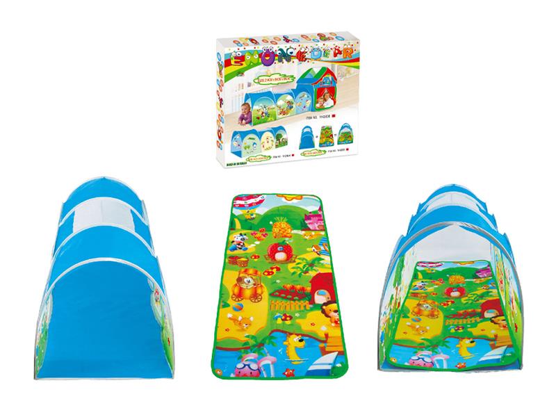 Early Education Crawl Tunnel + Play Mat