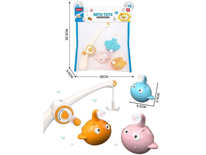 Fishing Toys(Fishing Rod 1PCS + Light-Up Fish 3PCS)