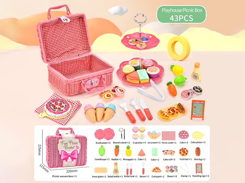 Dessert Picnic Basket Set 43pcs