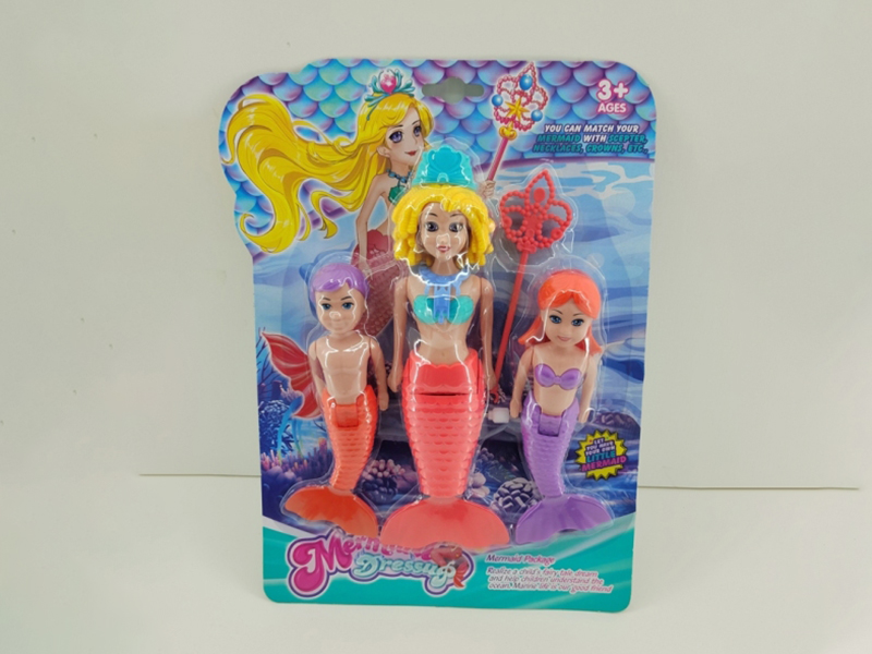 Wind Up Wag Tail Mermaid Set(7.5 Inch + 6 Inch)