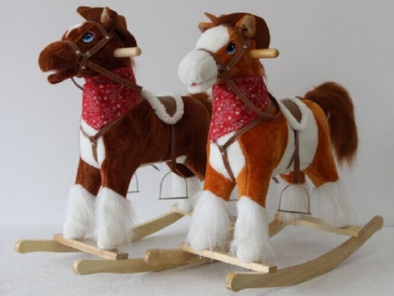 B/O Wooden Rocking Horse With Music