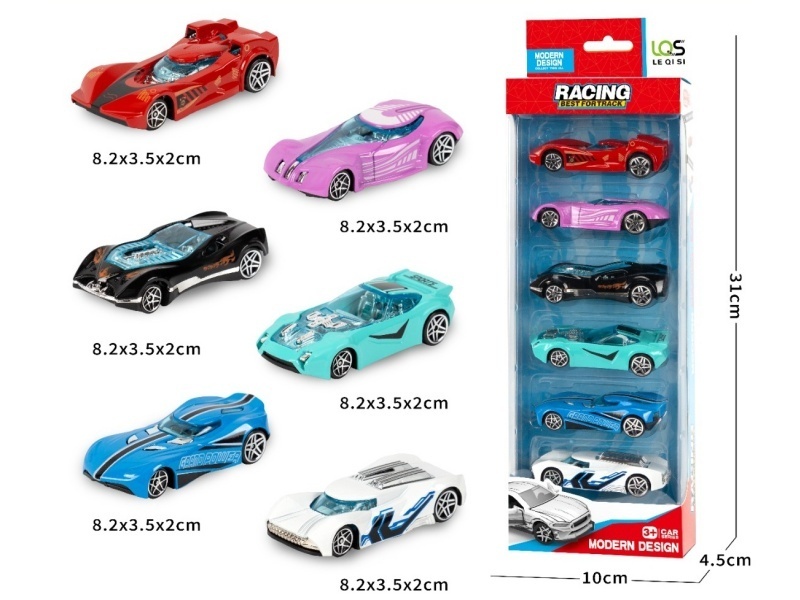 Sliding alloy car (6 pieces/box)
