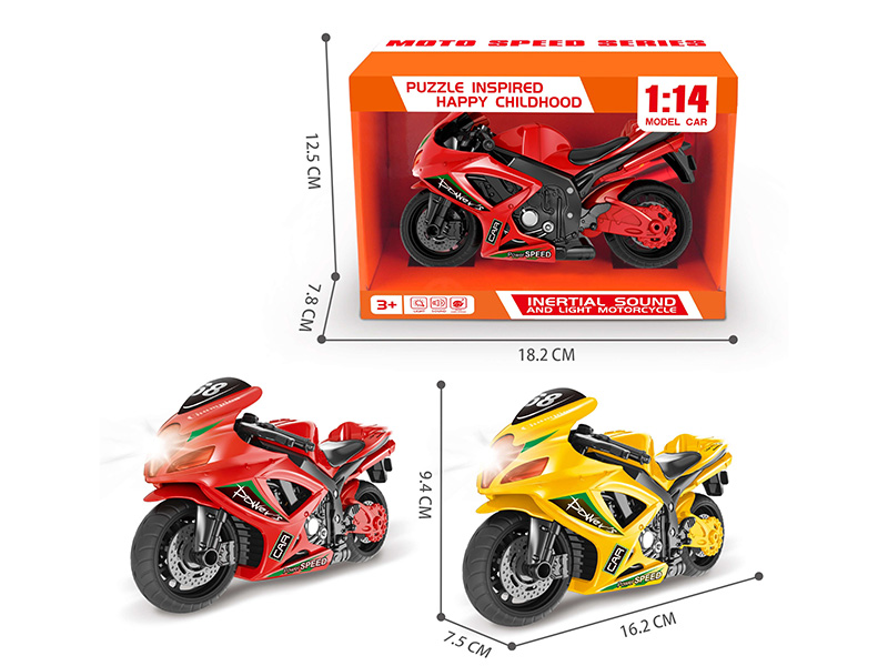 Friction Small Motorcycle With Sound And Lights