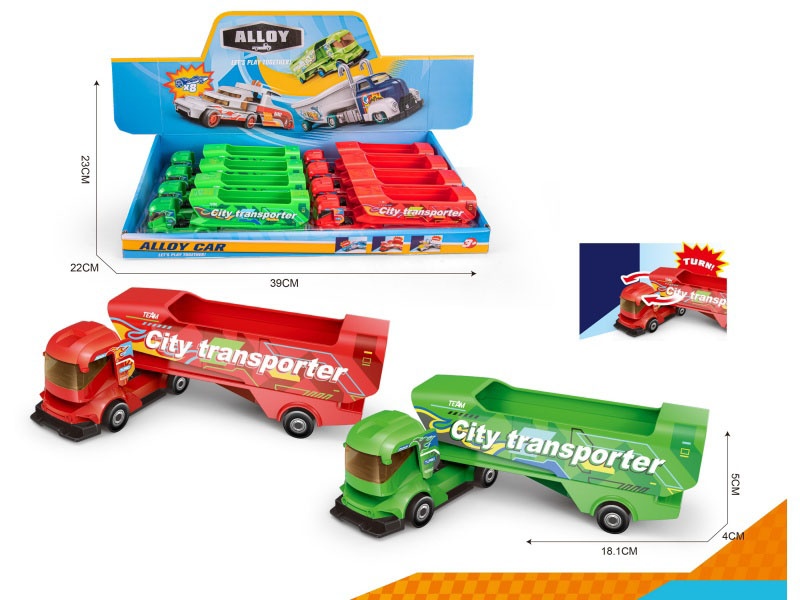 Two-Color Hybrid Alloy Trailer For Urban Transportation