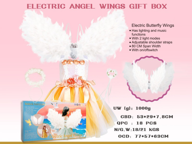 Feather Handmade Angel Wings + Dress + Headwear