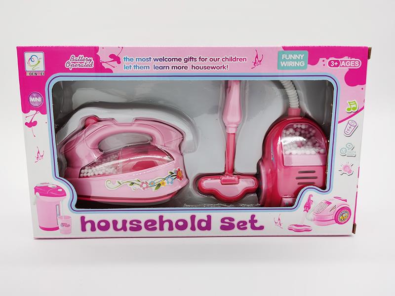 Electric Iron + Vacuum Cleaner