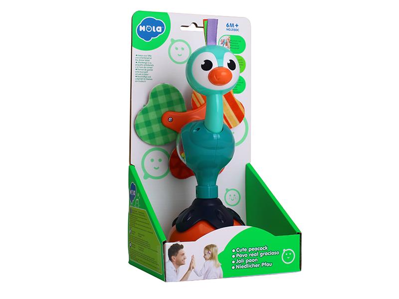 Cute Peacock (Suction Cup Rattle Toy)