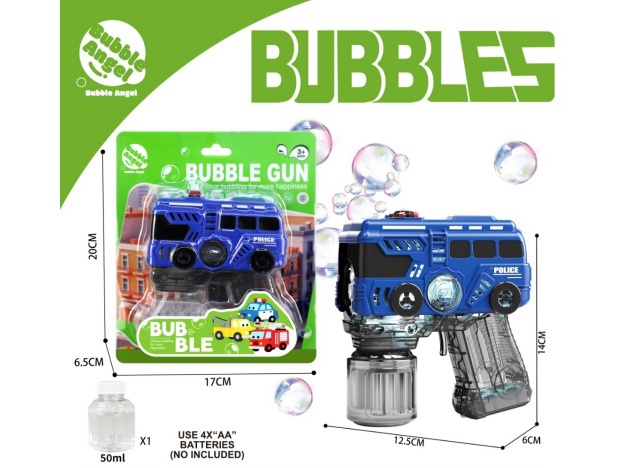 The Bubble Gun In The Police Car Is Illuminated