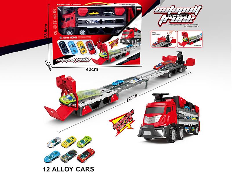 Ejection Ddeformation Rail Car  + 12 Alloy Cars