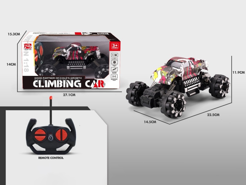 1:18 Graffiti Remote Control Climbing Car