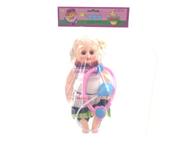 12" Girl Doll With Doctor Set