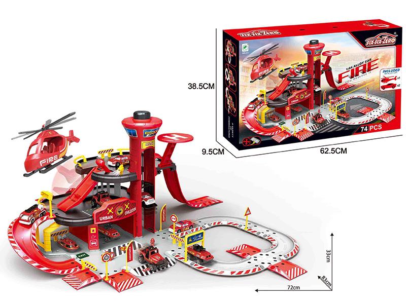 Alloy Fire Station Parking Lot Set