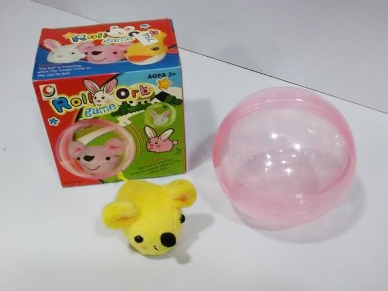 B/O Plush Cartoon Mouse Roll Ball