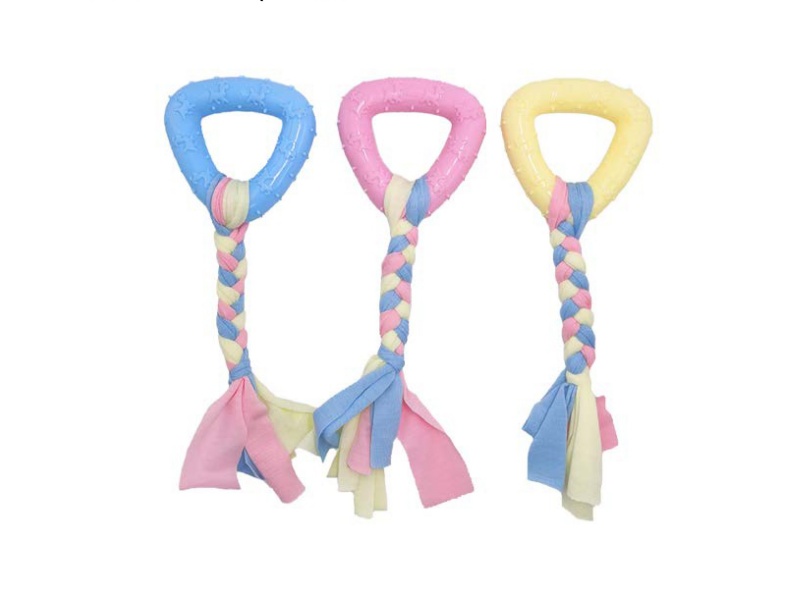 A Pet Toy With A Triangular Spiny Cloth Strip