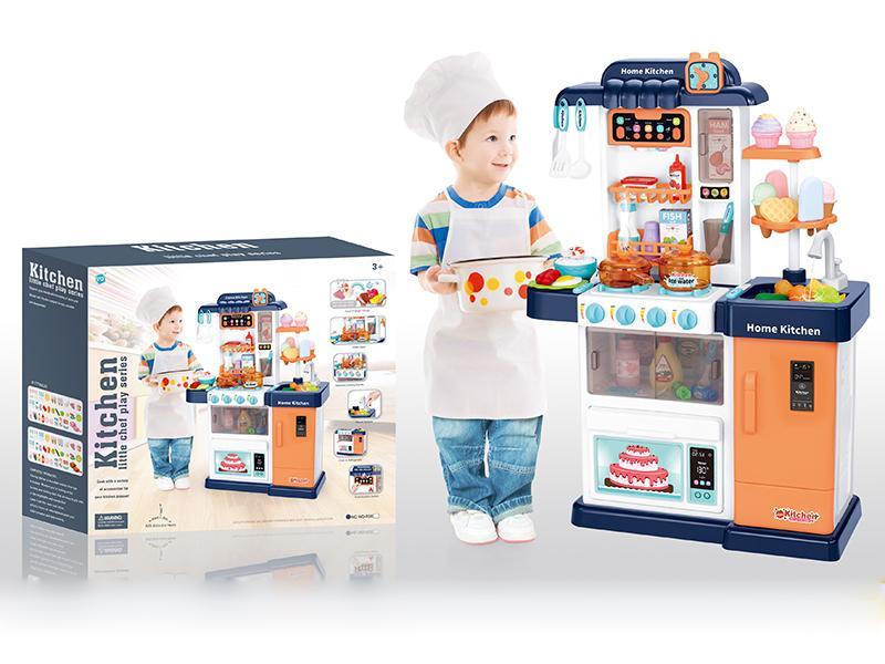Kitchen Table With Light And Music,Change Color Foods ,Water Vapor , Faucet Sprayer , Ice Cream Stand