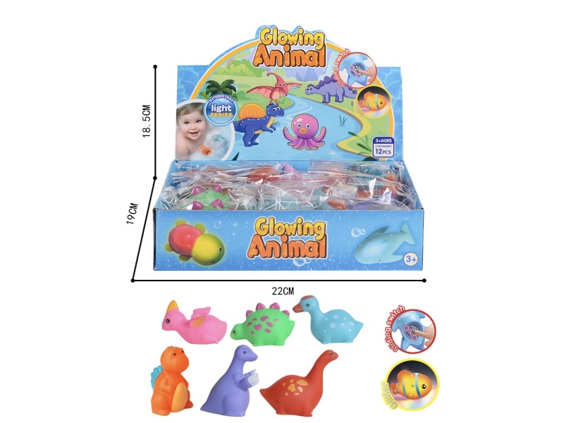 One Of The 12 Display Boxes Featuring Dinosaur Animals And Touch Lights