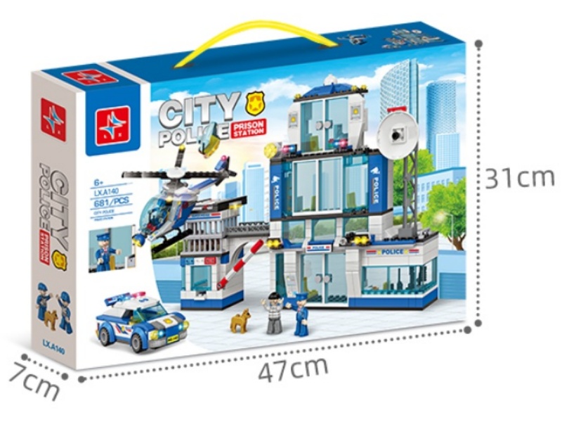 Urban Police Action Team Building Blocks(4 Dolls)  681pcs
