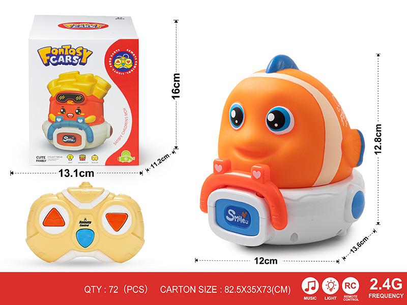 2.4G 3-Channel Remote Control Vinyl Clownfish Car(With Lights And Music)