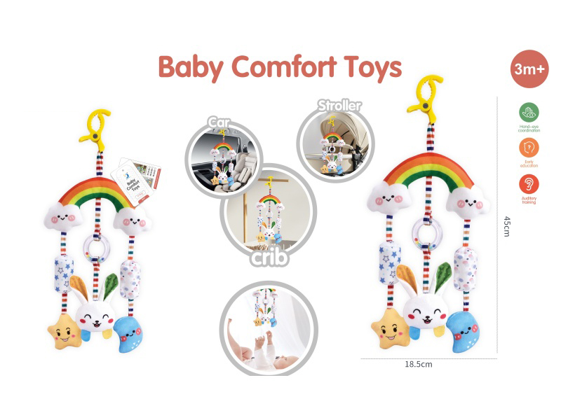 Rainbow Wind Chime Stroller & Crib Hanging Baby Comfort Toys