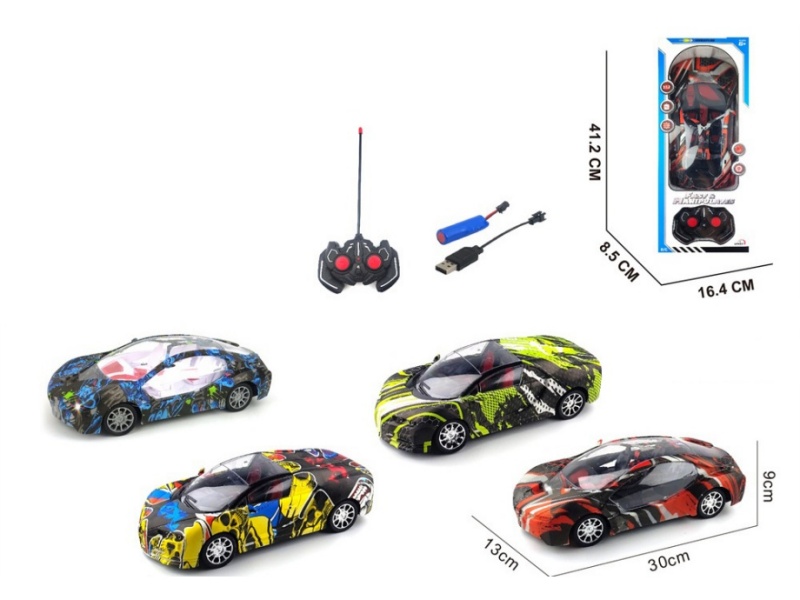 4-Channel  Remote Control Car Graffiti