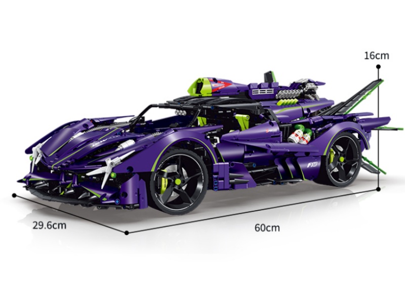 Building Blocks: 1:8 Supercar Series - Apolo Evo(Electroplated Limited Edition)3664 Pieces