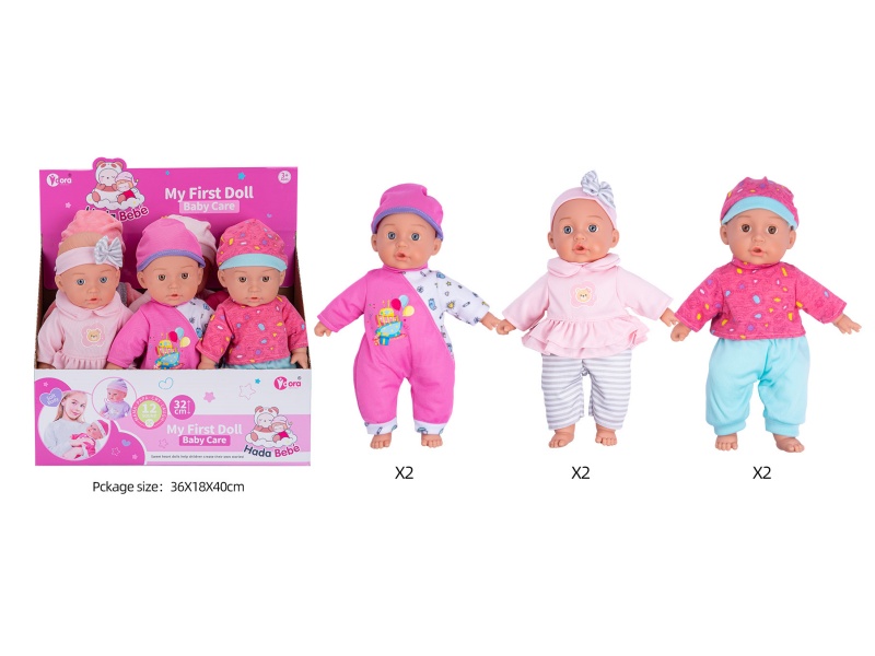 Six 14-Inch 12-Voice Cotton Dolls