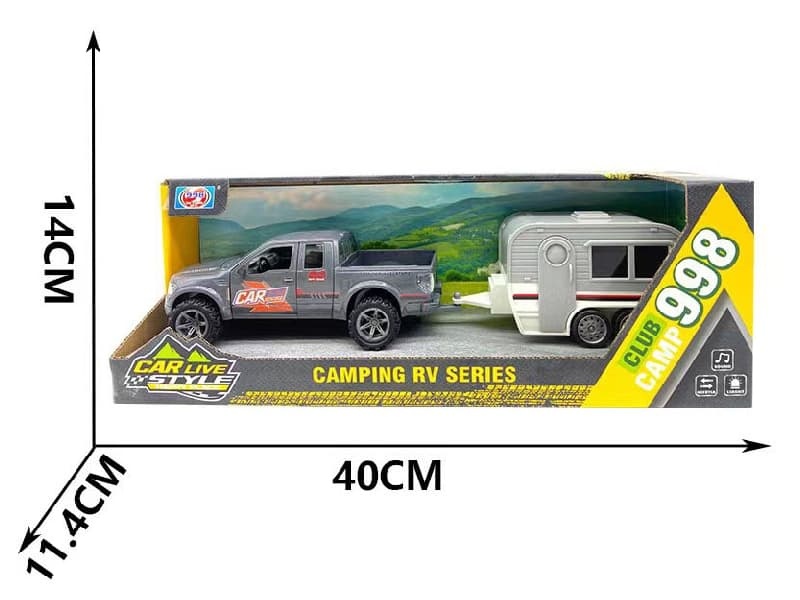 4 Open The Door Friction Pull House  Car With Light