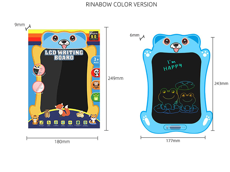 9" Cartoon Dog Color Screen LCD Electronic Writing Board