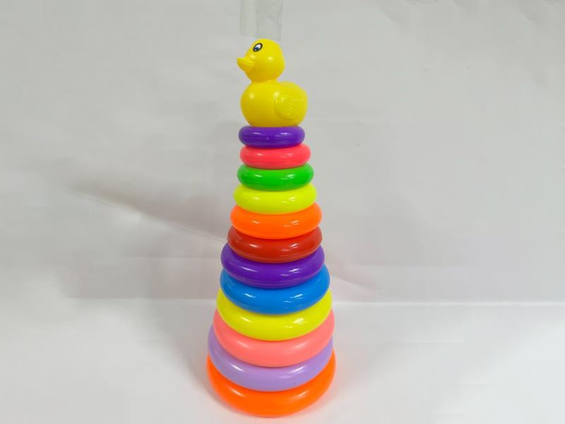 Duckling Rainbow Tower Jenga Loop 12 Layers