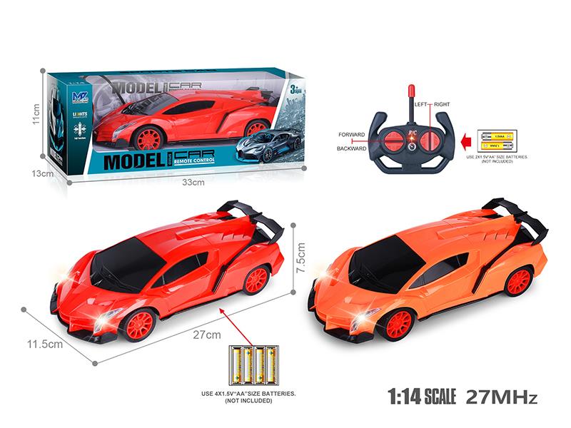 27Mhz 1:14 4-Channel Remote Control Lamborghini Simulated Car With Lights(Not Included Batteries)