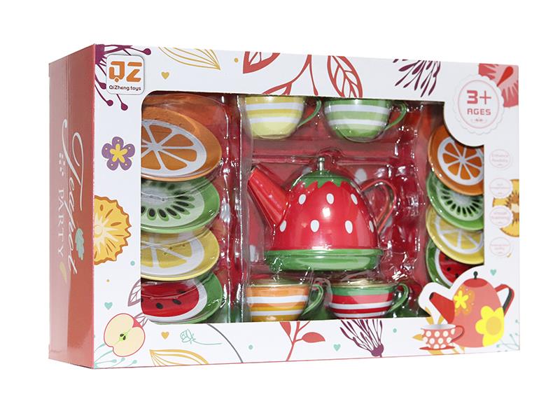 Tinplate Tea Set - Fruit Pattern