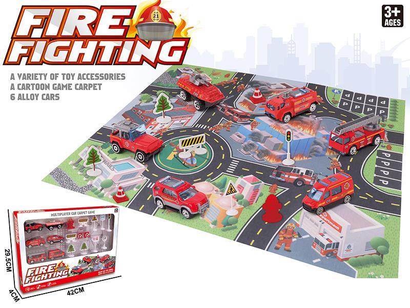 Alloy Fire Engine Carpet Set