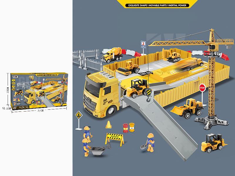 Friction Music Container Car Set