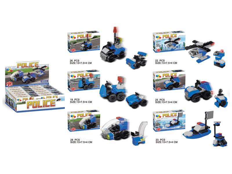 Mini Police Building Blocks（6 Items Mixed）