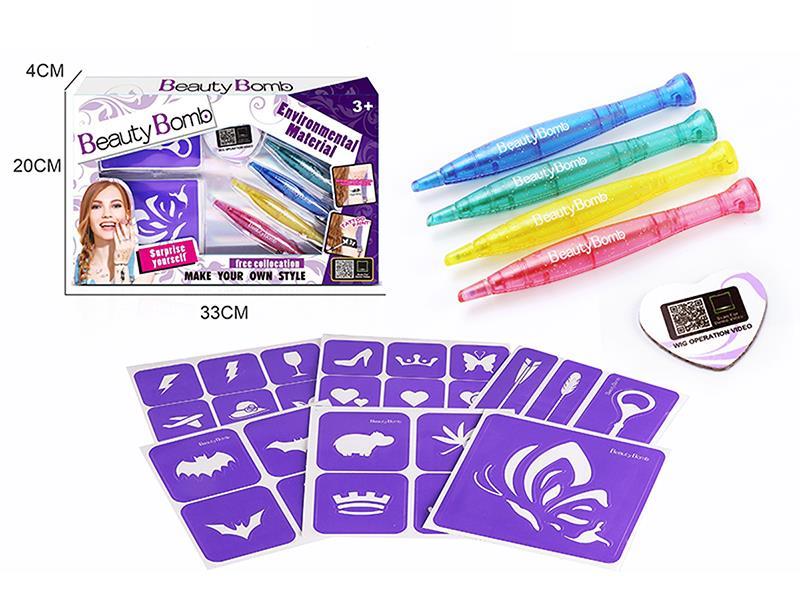 Girls' Tattoo Set With Tattoo Pen