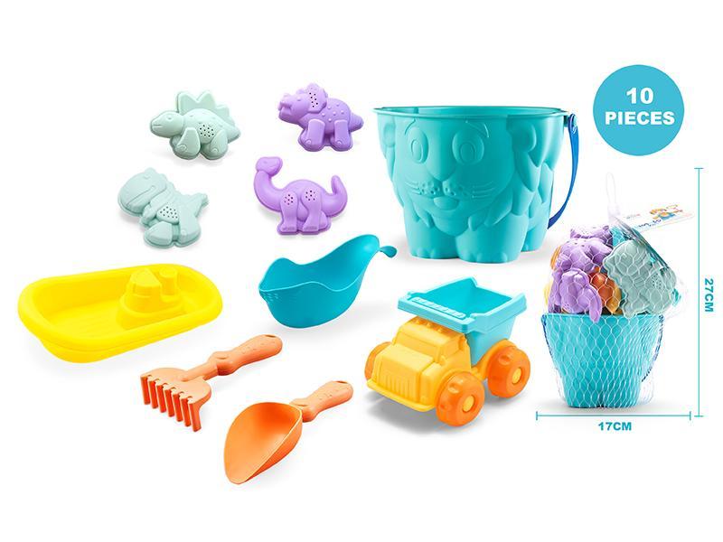 Soft Plastic Lion Beach Bucket Set 7PCS