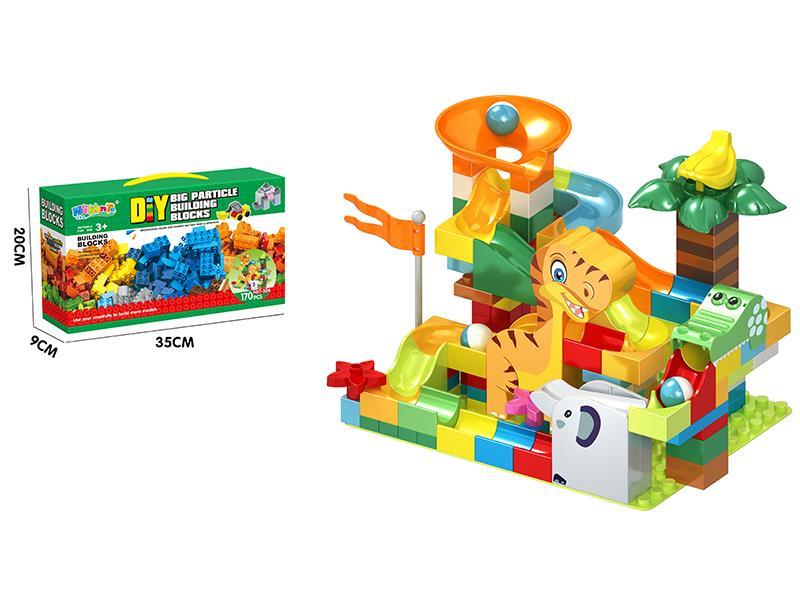 170Pcs Grain Dinosaur Slideway+Base Plate (12 * 16 Base Plate)