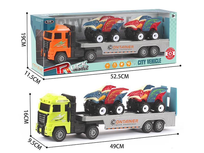 Outsize Friction Trailer With Friction Pterosaur Off-Road Vehicle